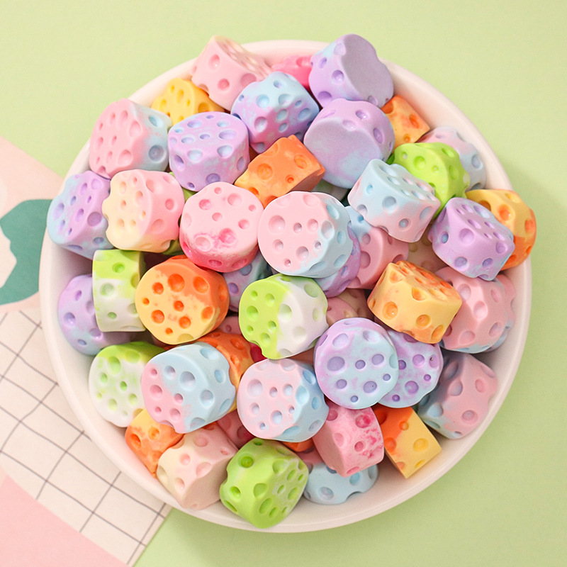 Simulation miniature food play two-color coal ball cheese children's toy patch diy cream glue material doll machine jewelry