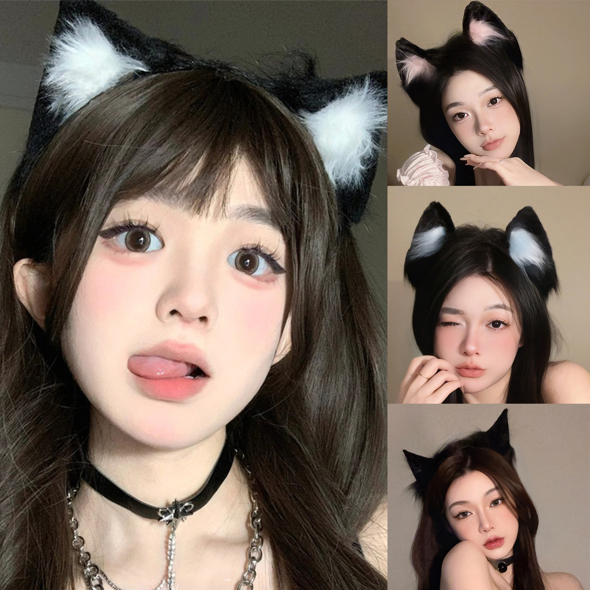 Imitation Cat Ear Headband Comic-Con COS Beast Ear Plush Lolita Hair Accessories Cat Halloween Dress Photo Head