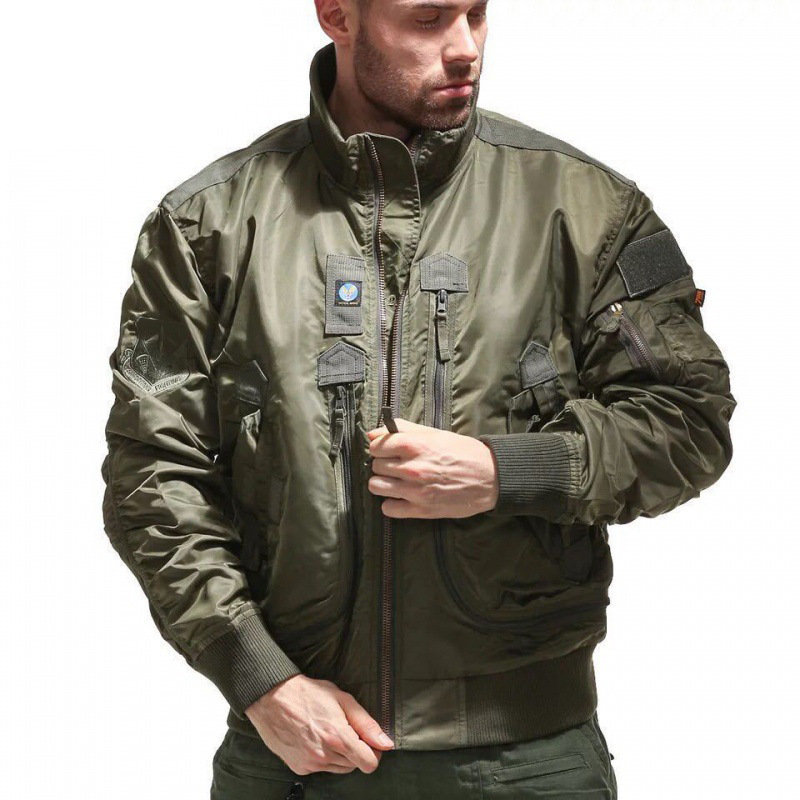 European size 726 new military fan spring and autumn air force bomber jacket men's baseball uniform short tactical stand collar jacket