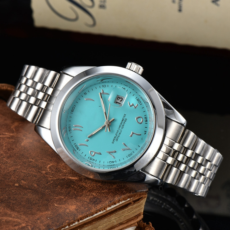 2023 Men's Digital Face Calendar Watch Cross-border Hot Quartz Steel Belt Supply