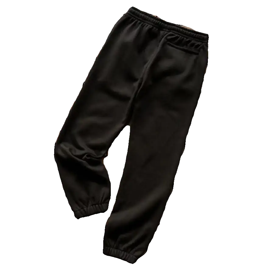 Left Embroidery with Heart Design, Two-Color Fabric Cuffed Long Pants 22092187