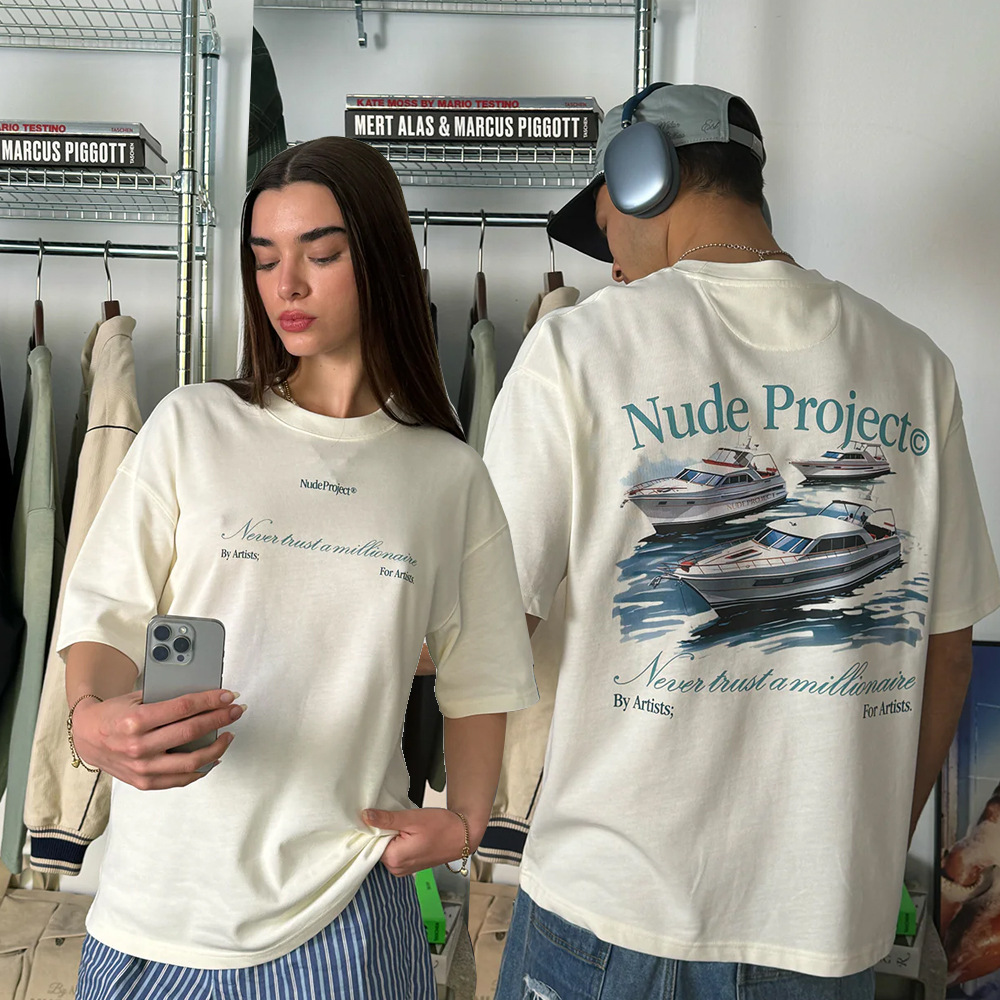 2025 New Hot Sale Trendy Printed Nude Project Men Women Vacation QC-foto från 1688 på Qualit.ly