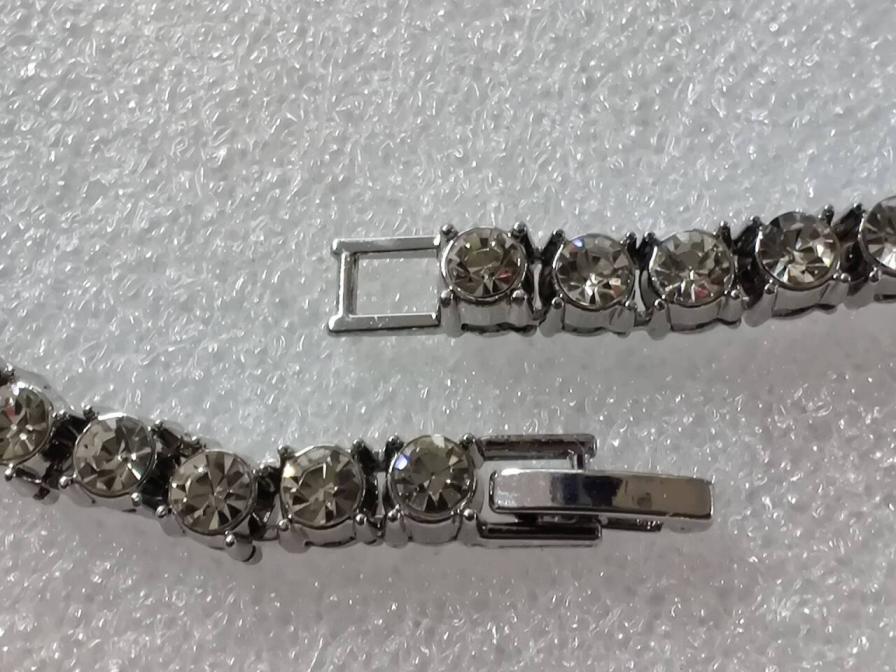 Men's Hip-Hop 3 4 5mm Alloy Tennis Necklace, Popular in Europe and America, Simple Punk Line Necklace, High-End Jewelry QC