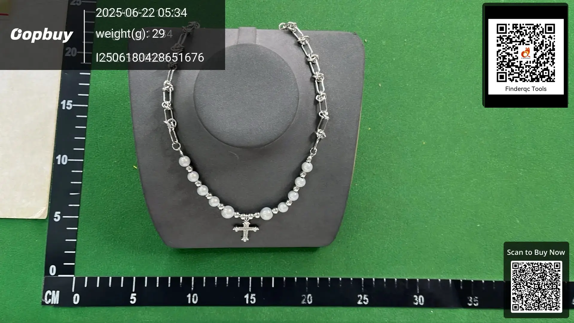 Pearl and Cross Necklace