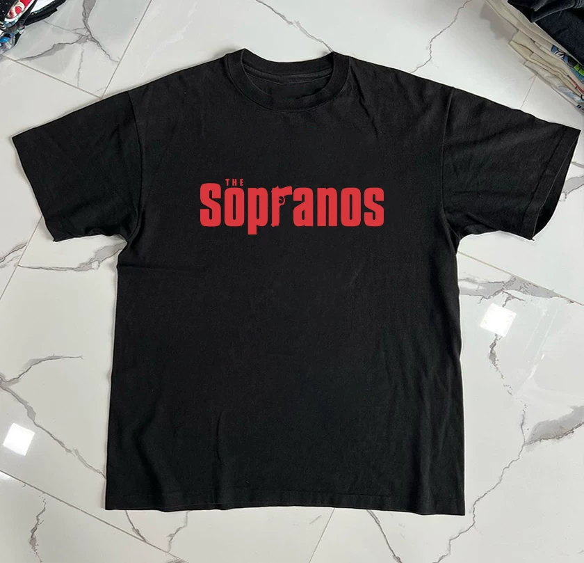 The Sopranos mafia family, American TV series, movies, loose short sleeved T-shirts, trendy men's and women's round neck half sleeved shirts