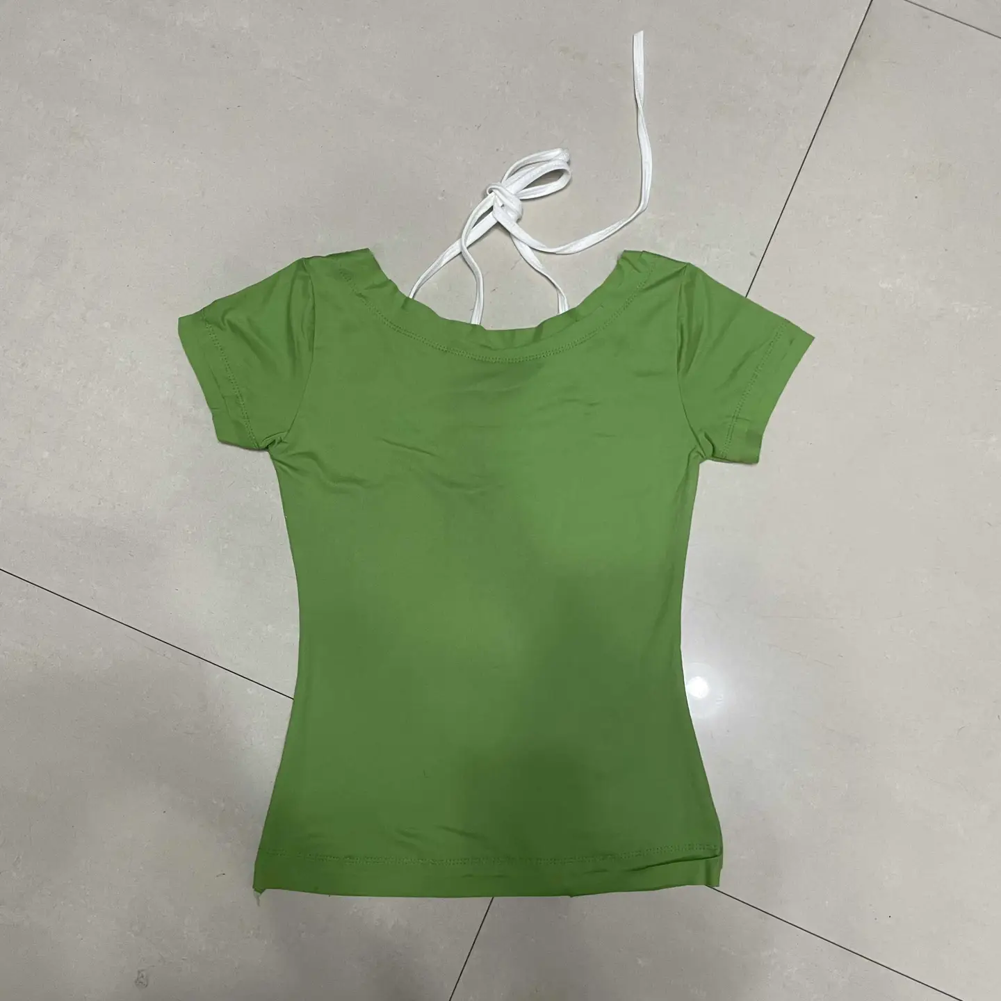 Subculture Punk Vintage Vintage Retro Fake Two-Piece American Sweet and Spicy Short Sleeves T-Shirt Women silm Tops