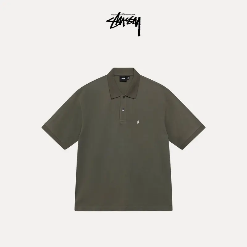 Stussy Classic Curly letter S Pattern Short Sleeve 25 Summer New arrival Same Style for Men and Women