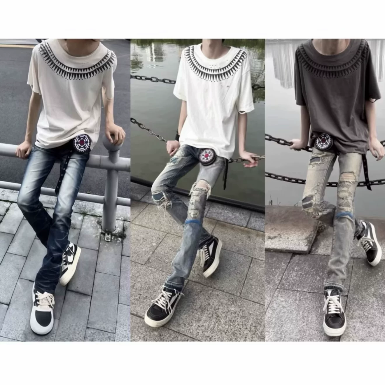 [Strongest on the Market] Yixuan Club-Undercover15Ss Rotten Wormhole Sawtooth Scorpion Print Short Sleeve Foto QC de TAOBAO na Qualit.ly