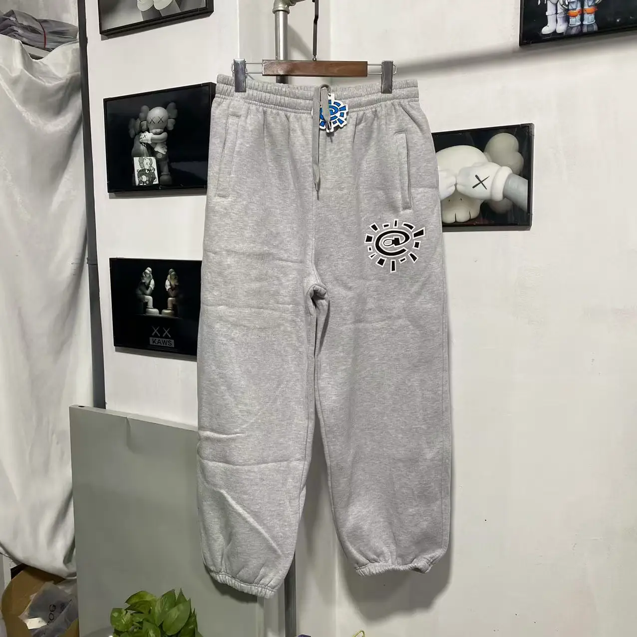ADWYSD alwaydowhatyoushoulddo Sun Roll fleece-lined American Style Trendy Brand Loose Pants