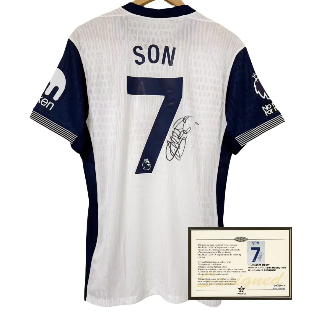 24-25 Season Tottenham Son Heung-Min Signed Jersey, Autographed Son Heung-Min Soccer Jersey