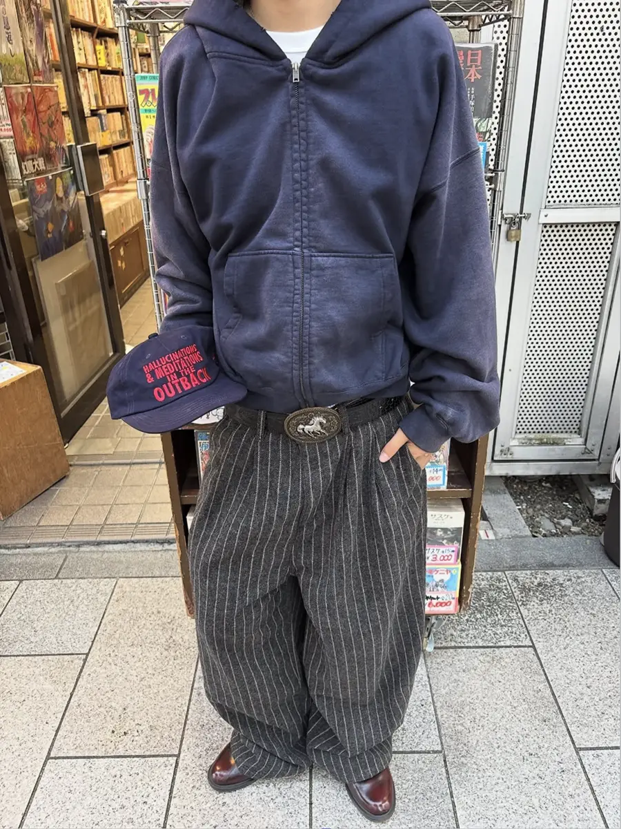 From THE STREET, Street Washed Used Short Wide Zipper Hooded Cardigan Sweatshirt, Autumn/Winter Coat