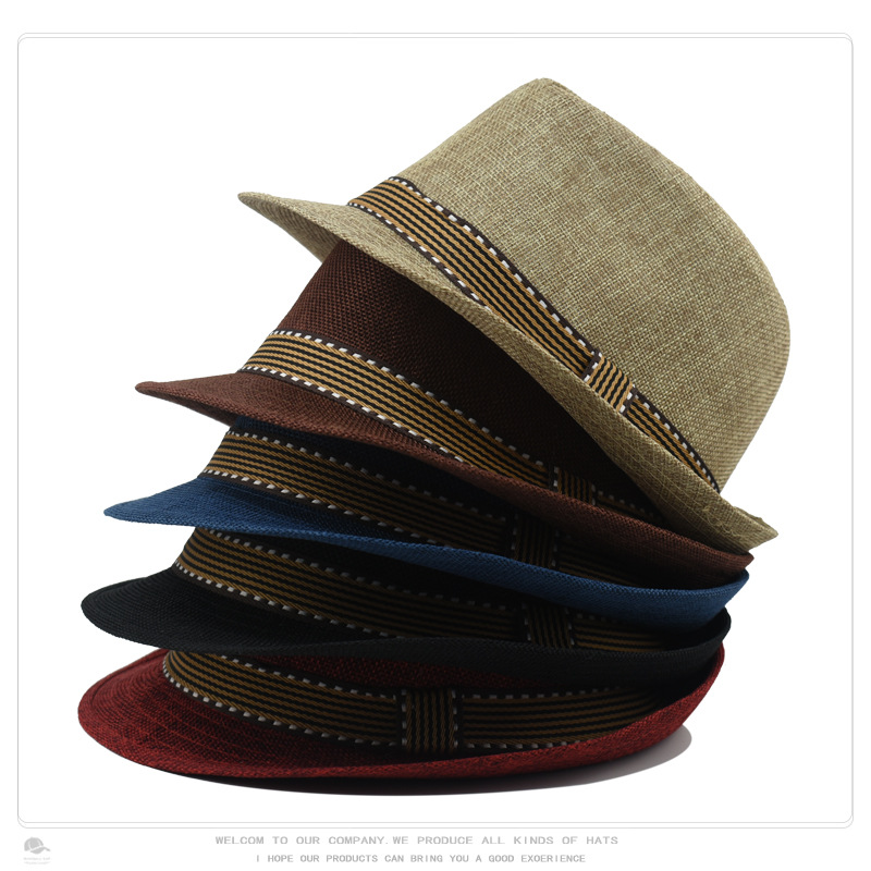 Hat Men's Summer British Retro Parent-Child Hat Jazz Hat Outdoor Travel Beach Sun Protection Hat Women