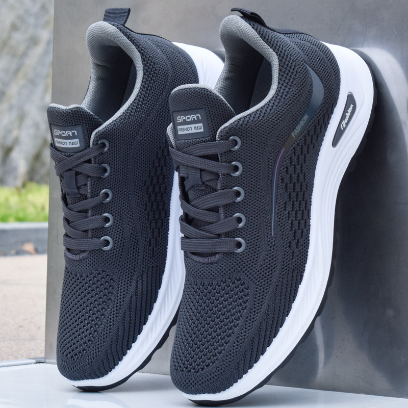 Men's Shoes Spring and Summer New Breathable Mesh Sports Shoes Wear-Resistant Lightweight Casual Shoes Soft Sole Anti-Slip Anti-Odor Running Shoes