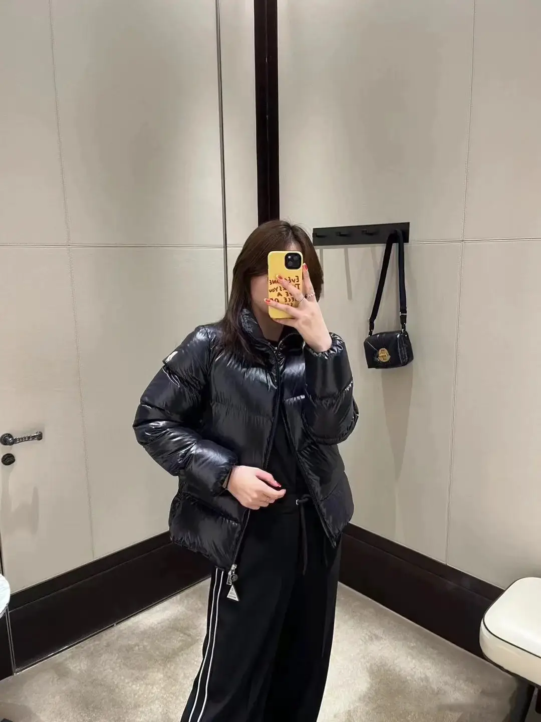 High Version Mengjia New Abbad Down Jacket Women's Hooded Detachable Loose Autumn and Winter Down Jacket Princess