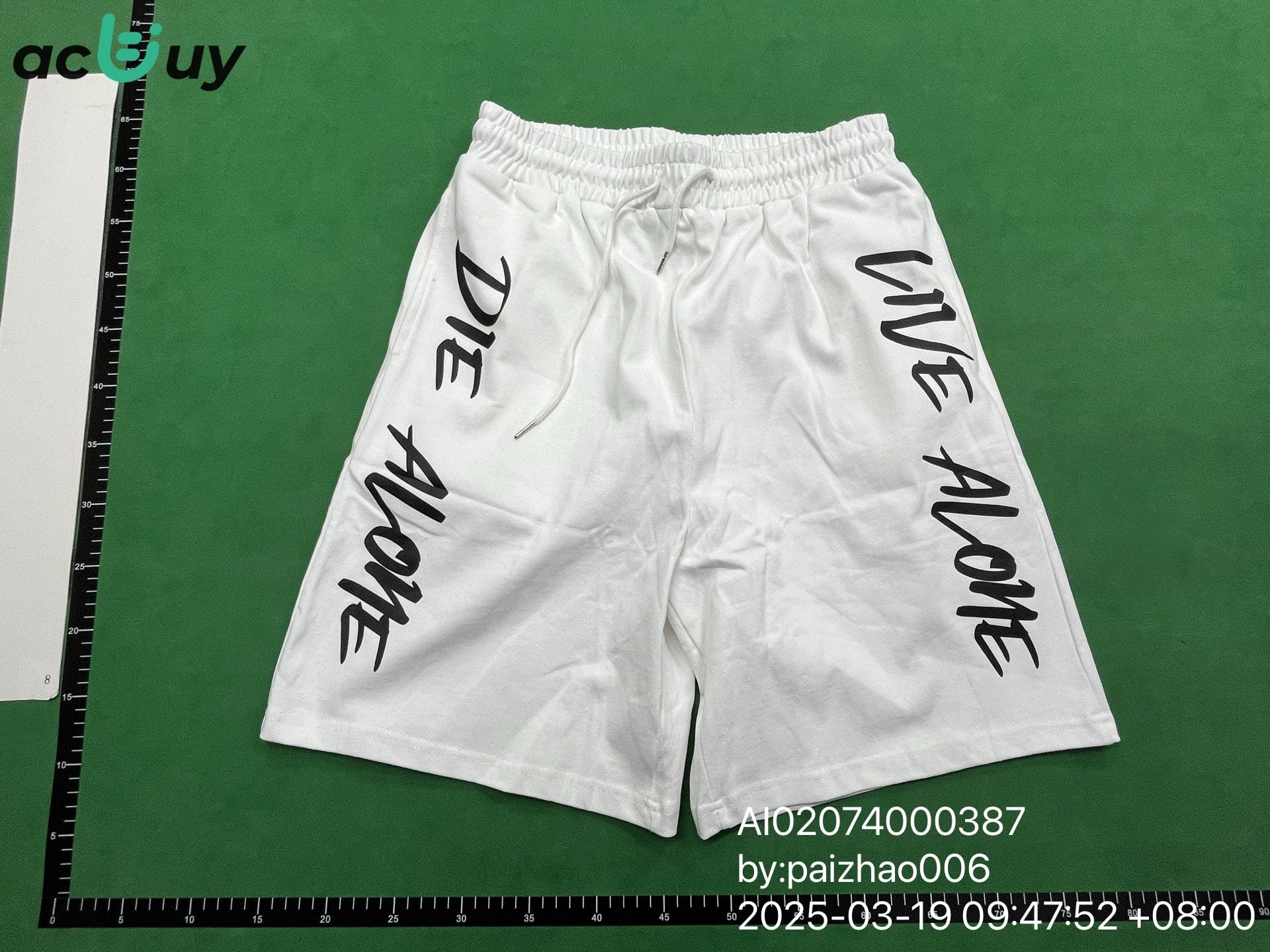 22Ss Vlonecamp American Street Style Embroidered Foam Shorts for Men and Women, Loose Trendy Brand Summer High Street Casual Pants QC