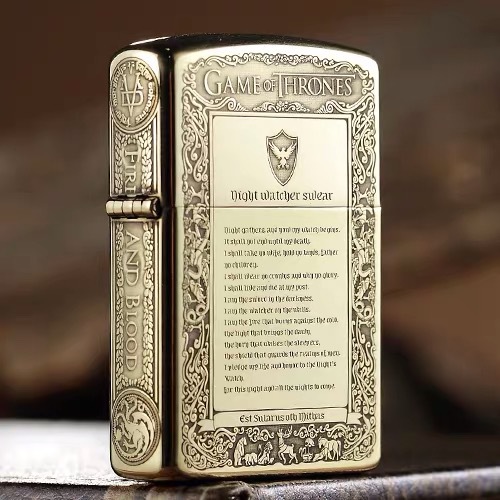 ZORRO ZORRO Lighter Coal Machine Five-sided Deep Carving Old-fashioned Windproof Original Copper Carving Ice and Fire ZT9-045