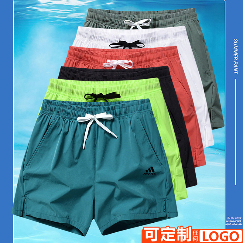 Summer men's new quick-drying shorts sports casual basketball pants men's loose fitness three pants can be printed logo