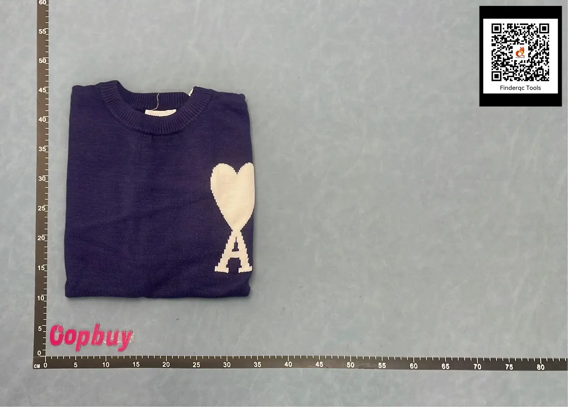 AMI Paris Ami de Coeur Sweater Navy