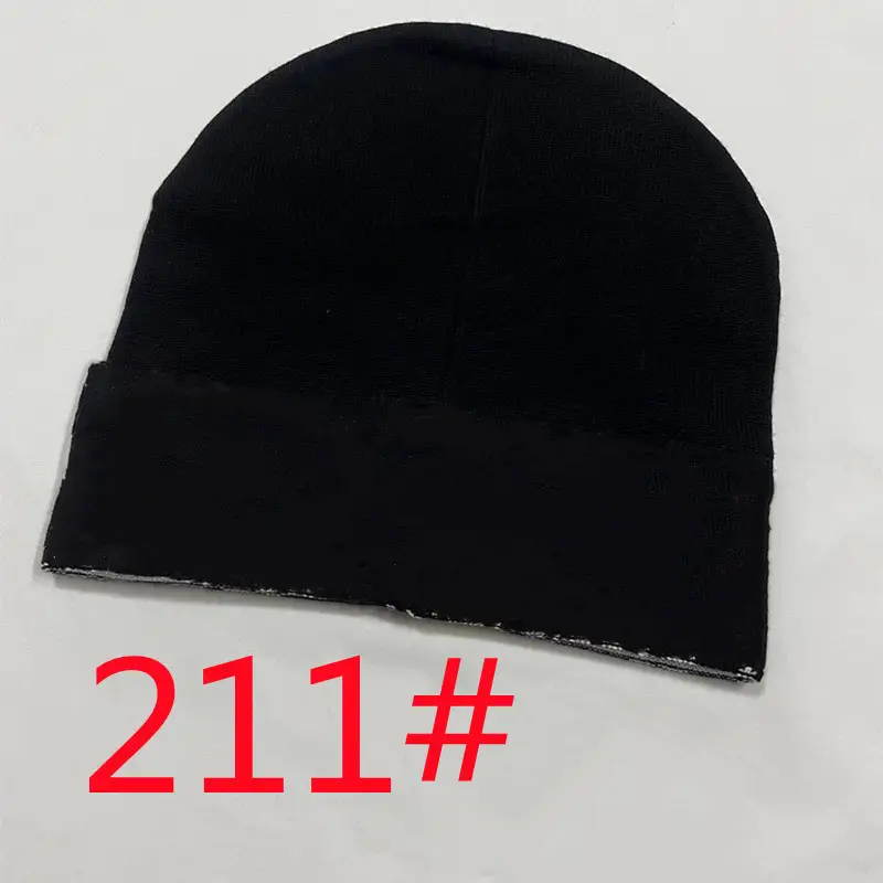 211 # Cross border foreign trade autumn and winter new rolled edge woolen hat for women, internet famous versatile cold hat, warm printed knitted hat for men