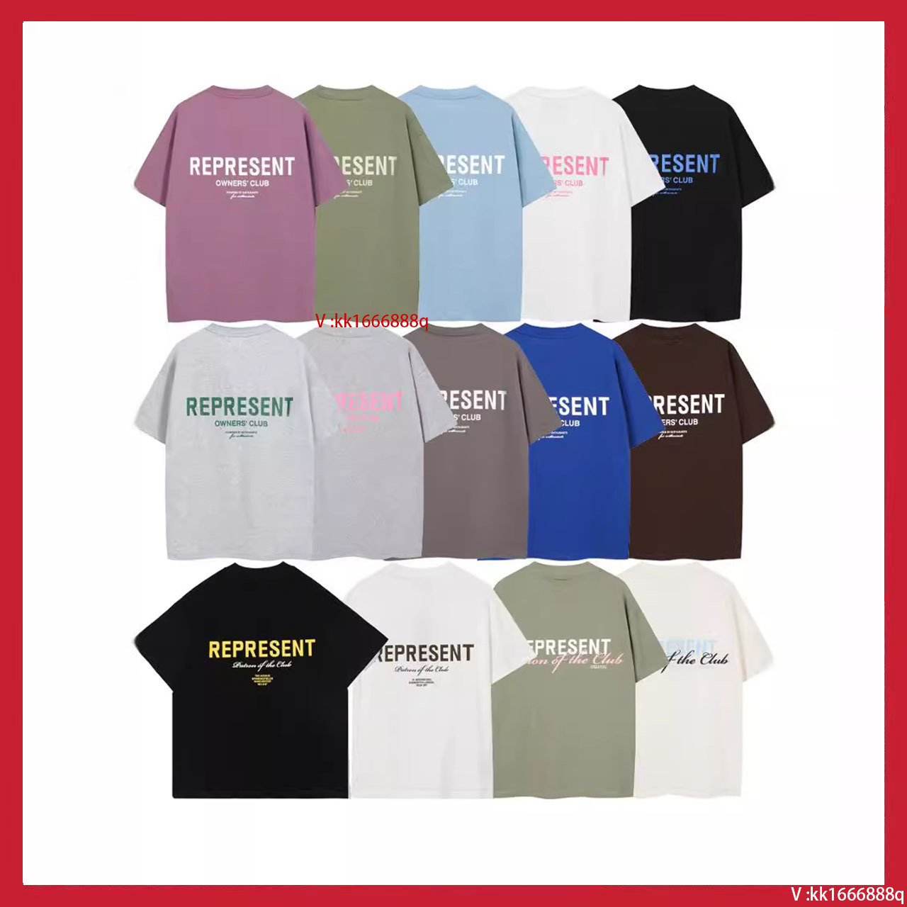 Heavy High Street REPRESENT Los Angeles Limited Slogan Printed Women's Loose Round Neck Short Sleeve T-Shirt Trendy
