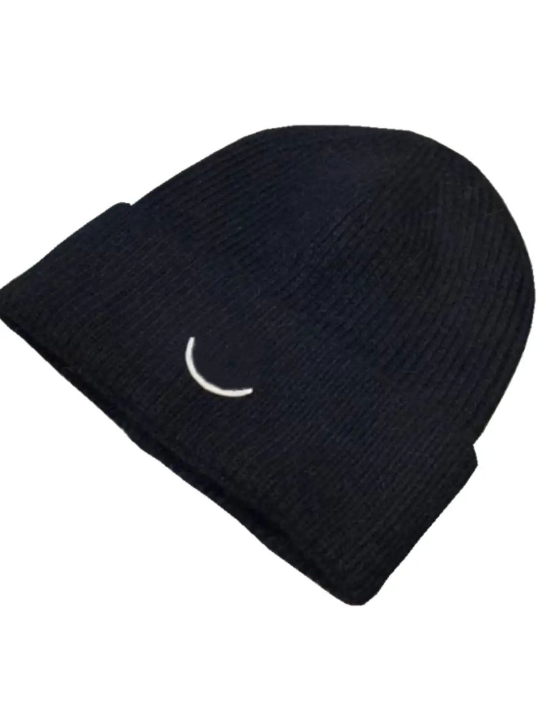221#Rabbit hair wool hat men and women in the fall and winter rolled edge knitted hat with net red cap casual warm beanie