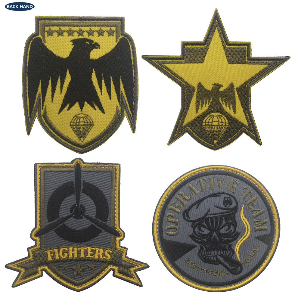 Railway Star Dome Velcro Tactical Armband French Paratrooper Series Embroidered Badge Armband Velcro Medal