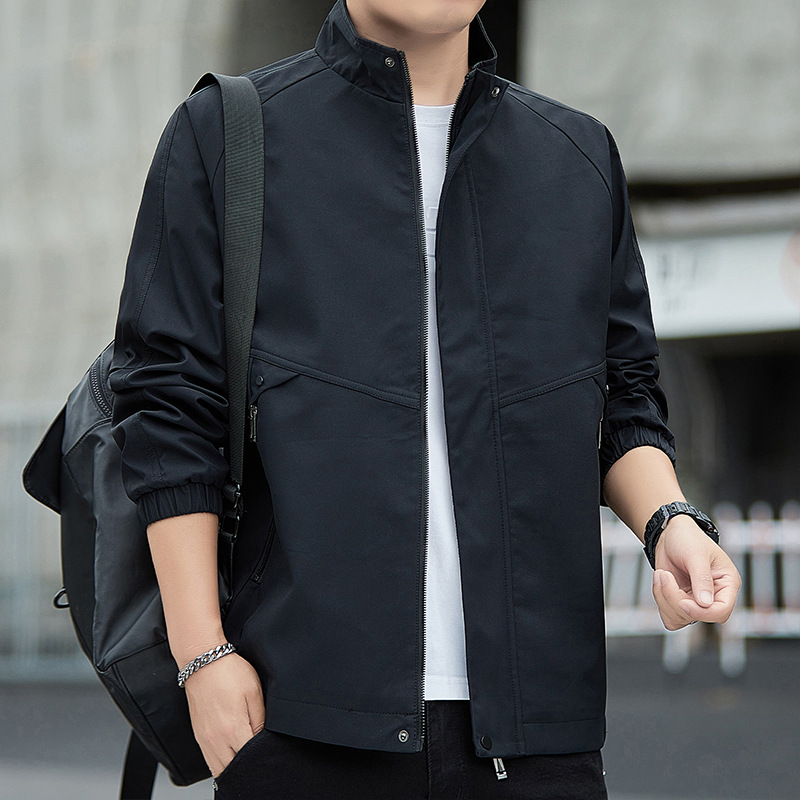 Stand Collar Jacket Men's Outerwear Spring and Autumn 2026 New Thin Style Light Mature Casual Business Jacket Men's Spring Wear