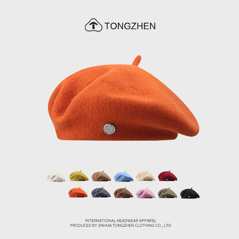 Japanese new high quality beret children Winter temperament literary painter hat Net red wild hat