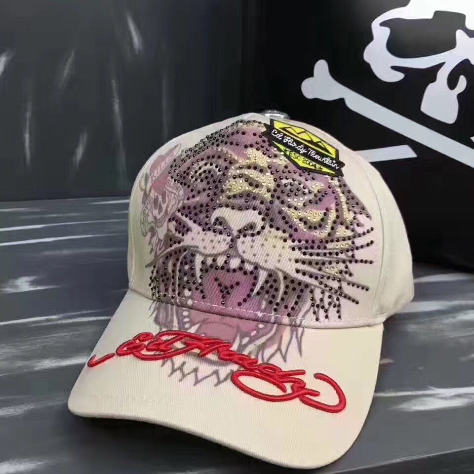 Wide brim dome tide brand baseball hat tiger dip rhinestone skull sunshade breathable tide brand baseball cap