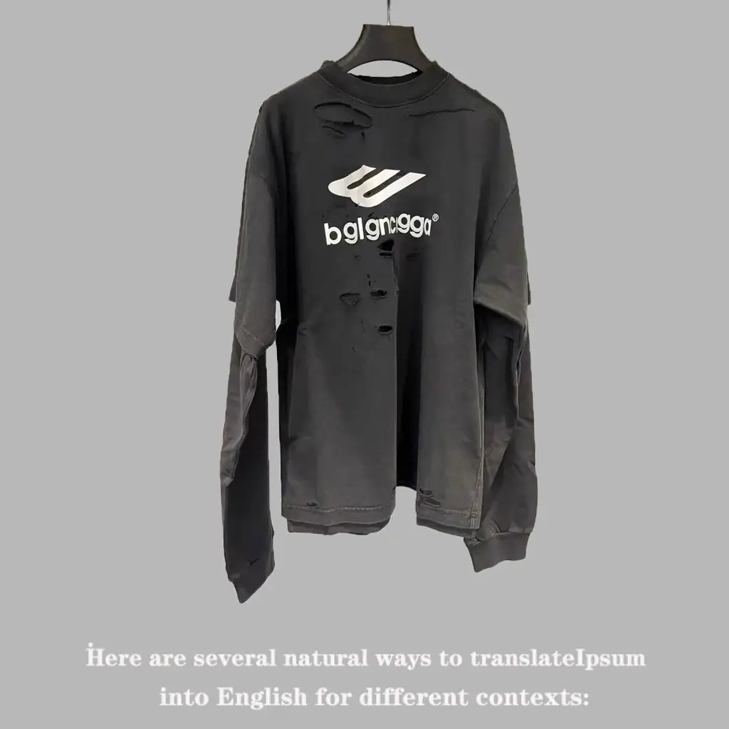 ceiling! Paris style 3B washed distressed loose fitting fake two-piece long sleeved t-shirt for men and women, trendy brand top
