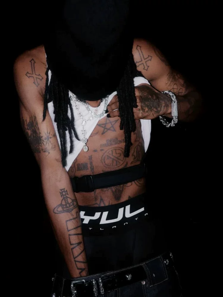 Opium Slogan Playboicarti Same Style Yarn Webbing Pure Cotton Elastic Breathable Boxer Briefs