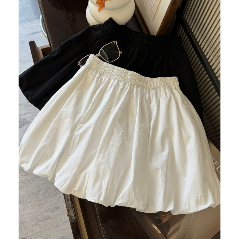 White Floral Bud Skirt Pants for Women, Summer 2026 New Style, High-Waisted, Slimming, Loose Wide-Leg A-Line Short Skirt Pants for Petite Women
