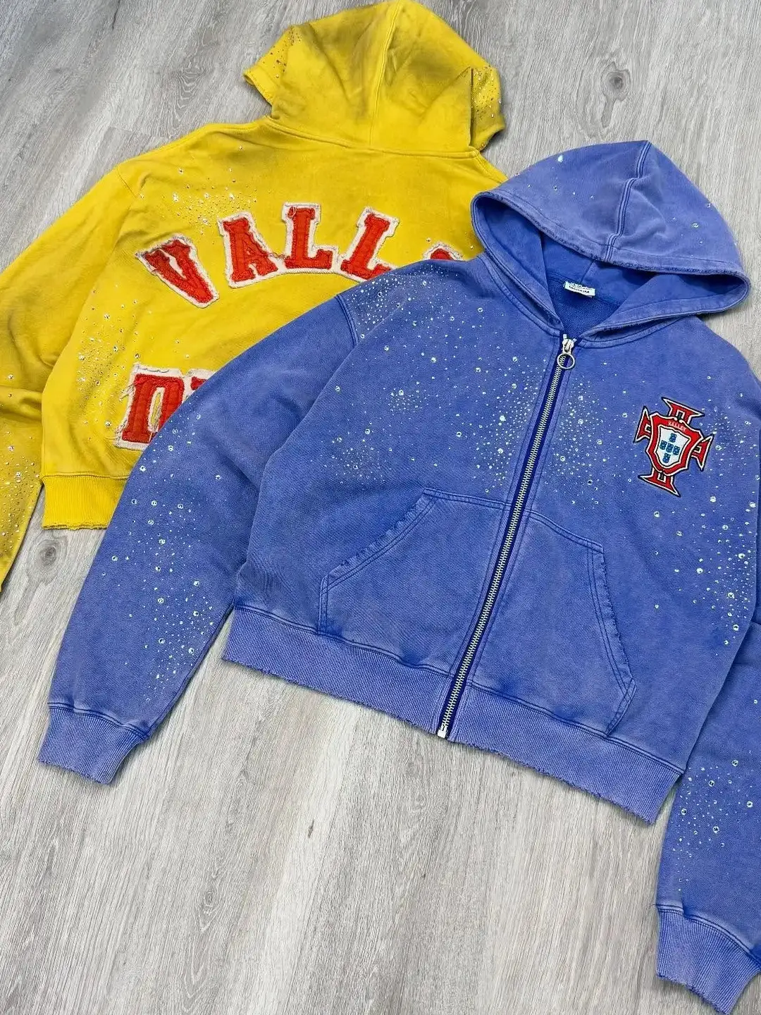 Retro Zipper Embroidery Patchwork Loose Sweatshirt