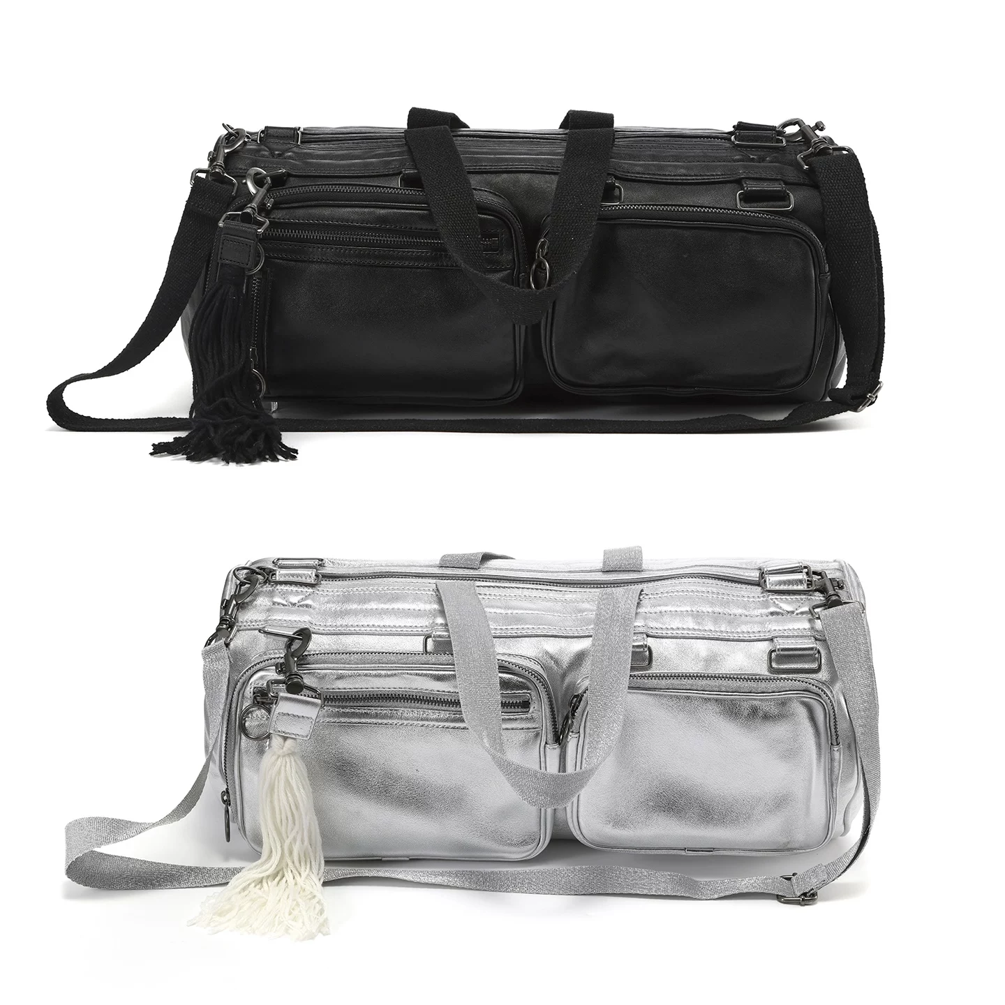 Oriental Dragon Sama DH Style HOMME Black/Silver Sheepskin Tassel Motorcycle Travel Bag Defflebag Fotografie QC de pe TAOBAO pe Qualit.ly