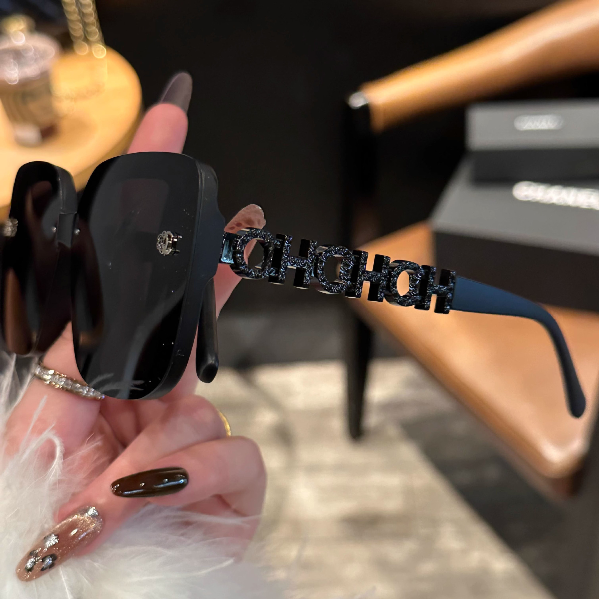Live [Fragrant Luxury Series] Light Luxury High-end Driving Travel Polarized Sunglasses UV-proof Sunglasses Women's All-match