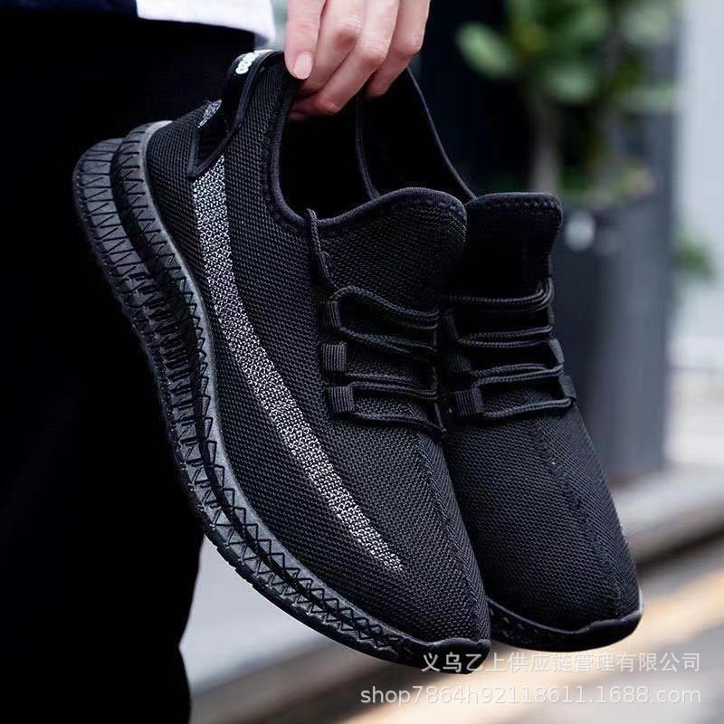42 size shoes spring tide shoes 2024 new running men's walking shoes casual sports breathable fly woven shoes