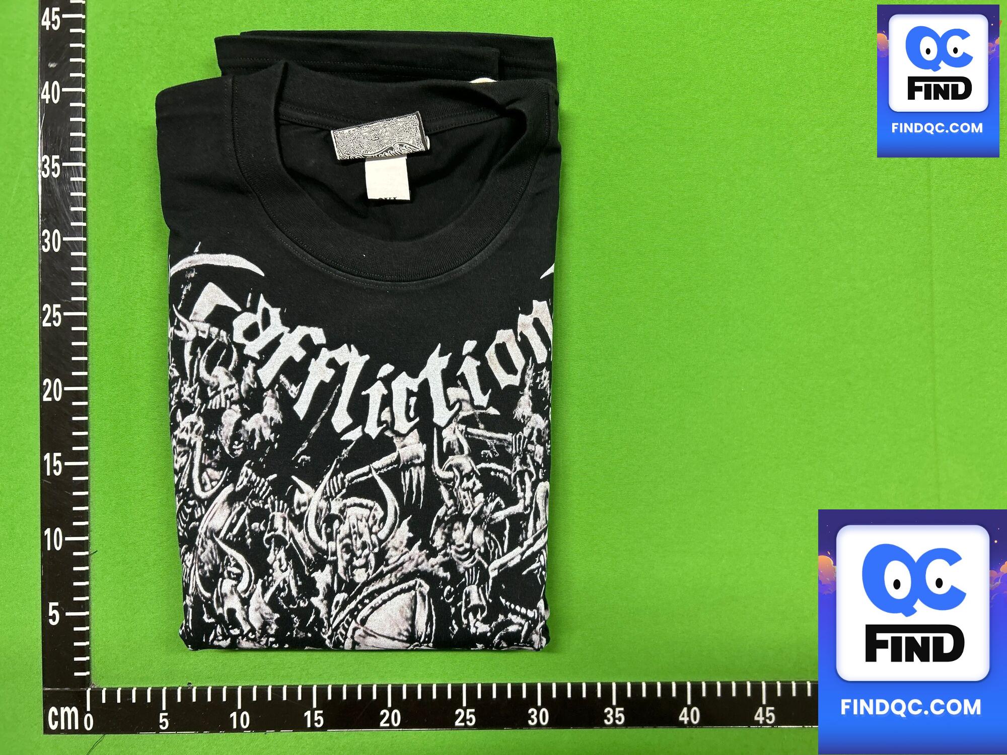 Affliction European and American Gothic Heavy Punk Outfits Vintage Biker Style Luxury Trendy Short-Sleeve T-Shirt QC