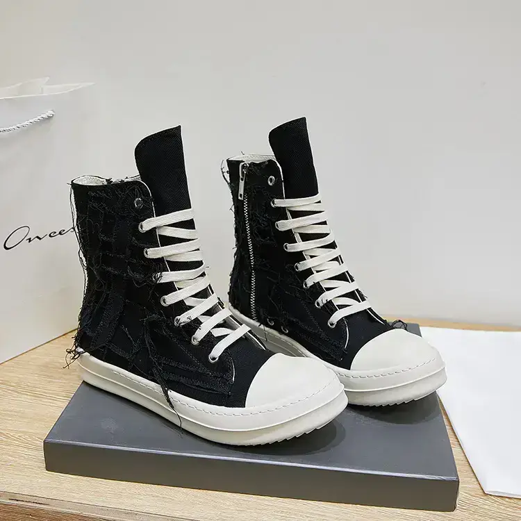 Guangzhou Europe and the United States New Spring and Summer Sail Rags High-top Wear-resistant Breathable Couple's Casual Daily Round Toe Men's Sneakers