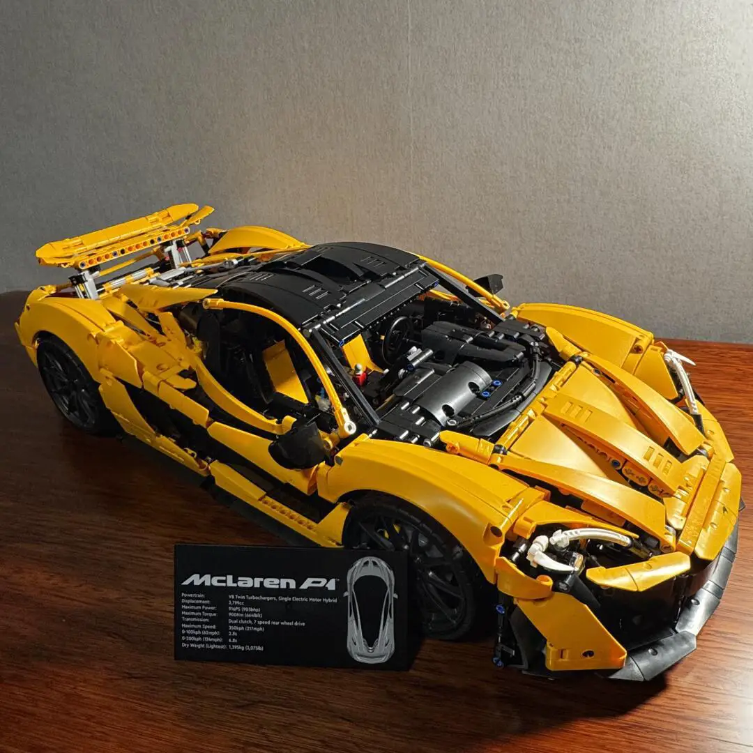 Compatible with Lego 42172 Technology Mechanical Set Mclaren P1 Assembled Building Block Toys