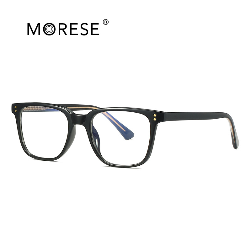 New Korean Style Anti-Blue Light Glasses Black Frame Imitation Plate Versatile Flat Mirror Trendy Decorative Street Style Glasses Frame 2082