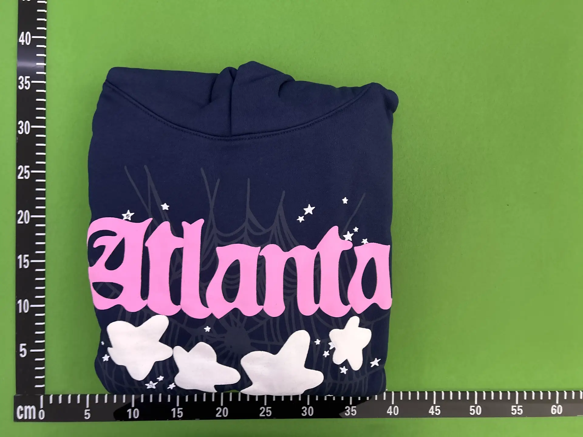 Spot Sp5der spider web Atlanta foam light pink navy blue hoodie sweatshirt