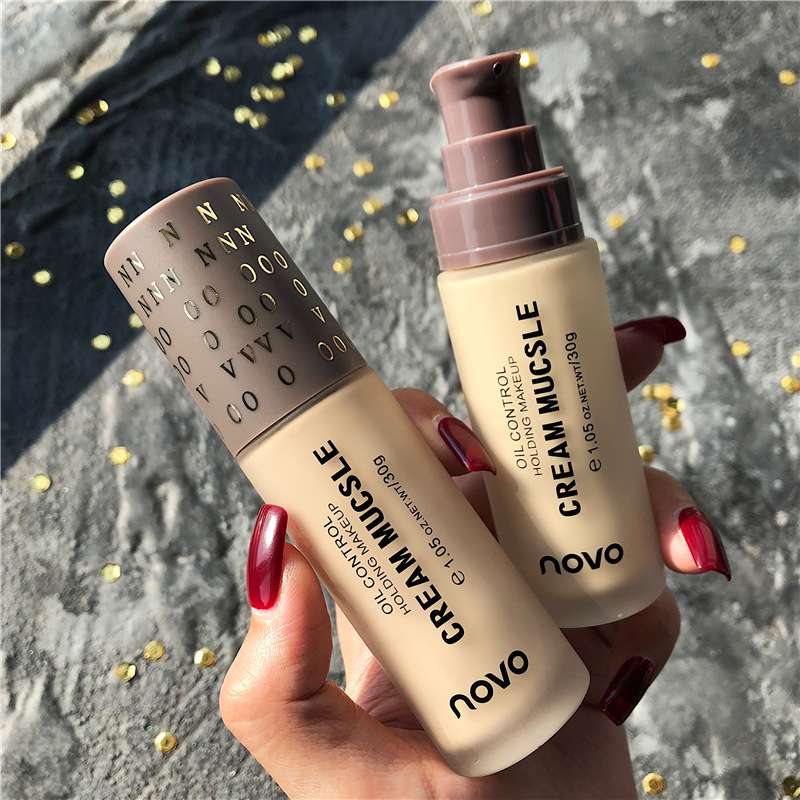 Novo Liquid Foundation Oil Control Waterproof Concealer Herbal Skin Nourishing Student Affordable Moisturizing Long-Lasting Non-Stuck Powder Bb Cream