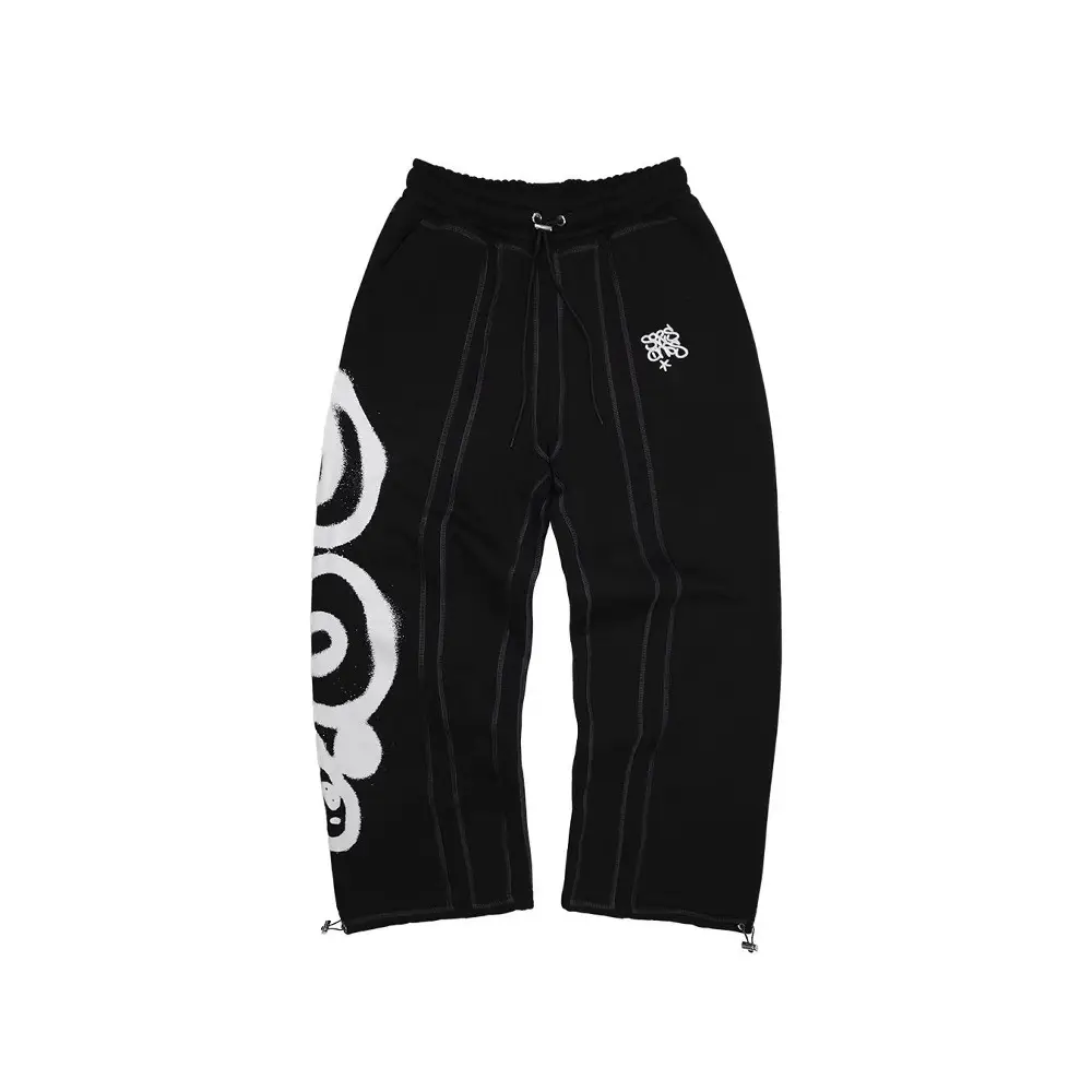 European and American Cross-Border Trendy Men's Fashion Hip-Hop Street Retro Loose Casual Printed Straight Casual Pants