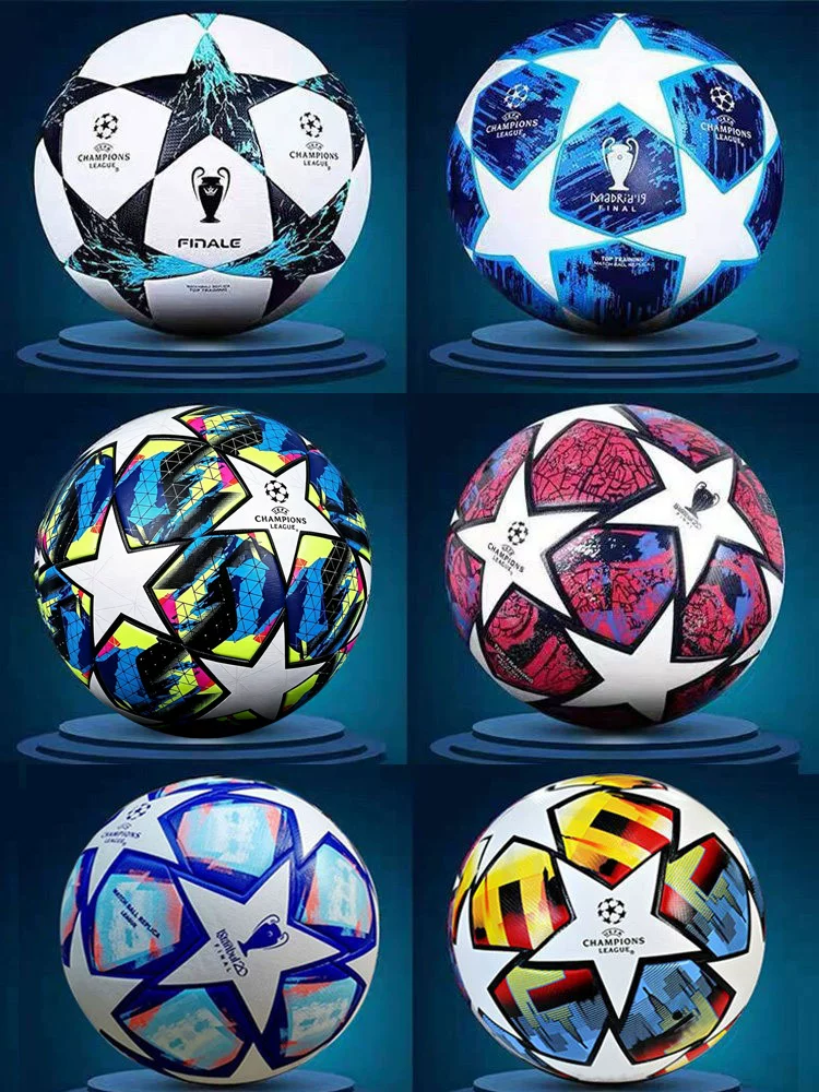 World Cup, Champions League, Premier League Football for Children and Adults, Size 54, for Primary and Secondary School Students, Training and Competition Use, Pu Leather, Wear-Resistant Foto QC de TAOBAO na Qualit.ly