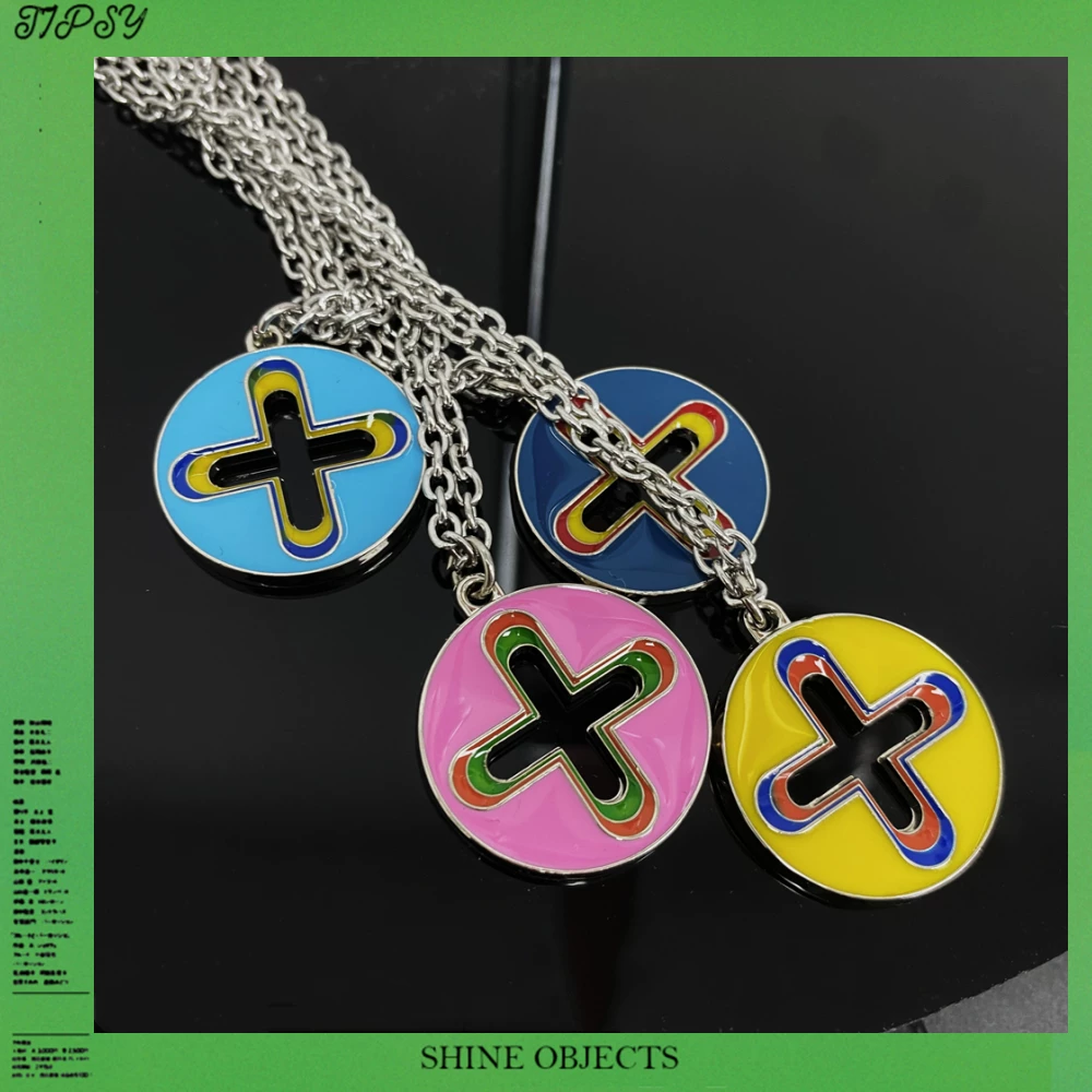 (Tpisy in Stock) Homer Frank Ocean Lucky Four-Leaf Clover Beveled Cut Enamel Drip Glaze Necklace