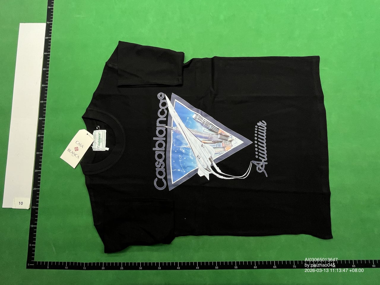 Long-Term Casablanca Casablanca Digital Printing Screen Printing Short-Sleeved T-Shirt Shirt Independent Station Cross — foto QC 3