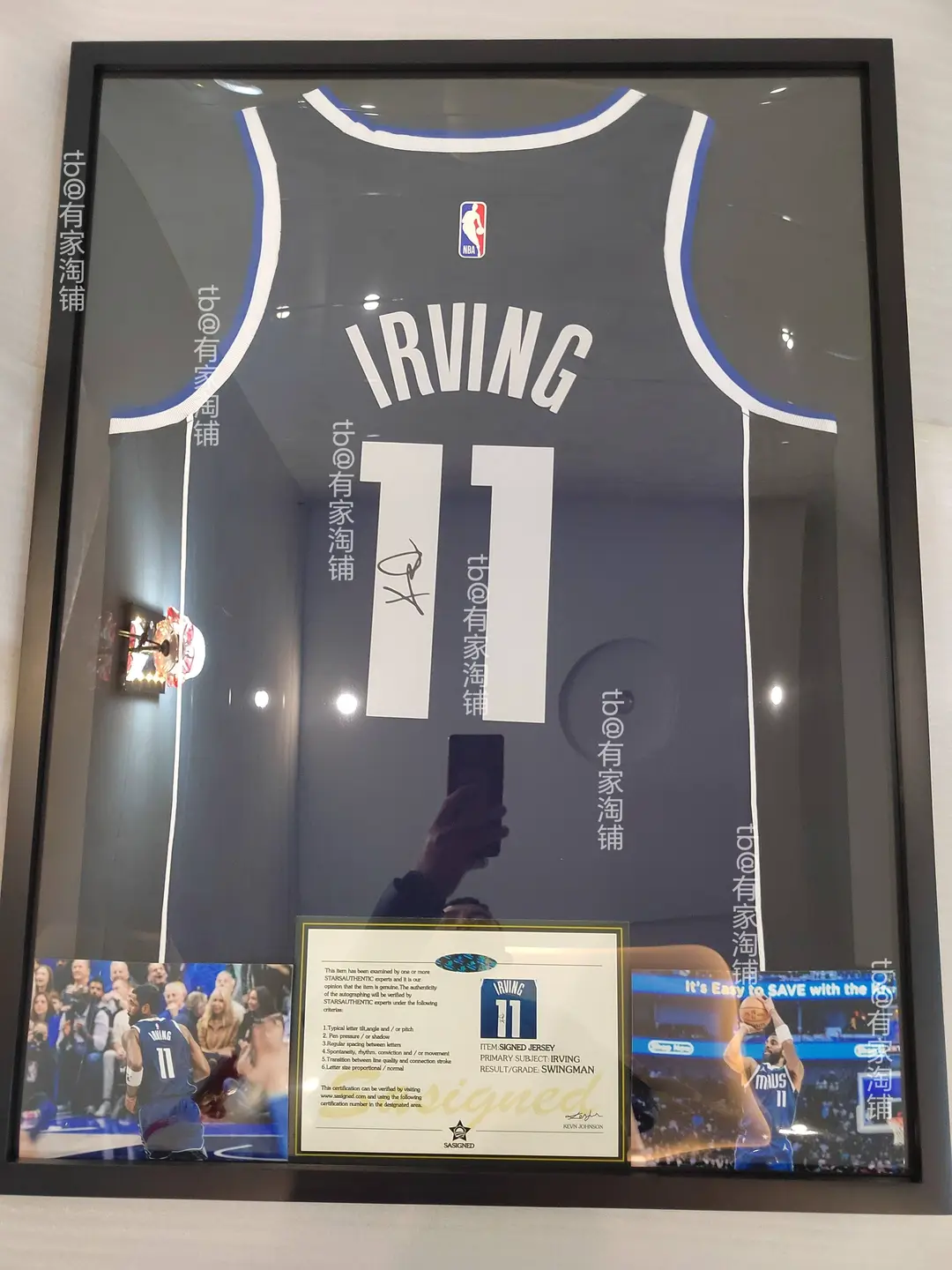 【Includes Jersey】 Irving Dallas Mavericks Signed Jersey Framed Jersey Display Frame Jersey Photo Frame Birthday Gift