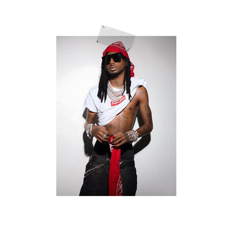 Playboi Carti American Hip-Hop Supreme Poster Hip-Hop Decorative Painting Rapper Art Sticker