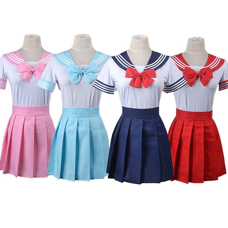 【】Sailor Moon Cosplay Uniform School Uniform Set Student Uniform Female Jk Uniform Sailor Suit Role-Playing Cartoon