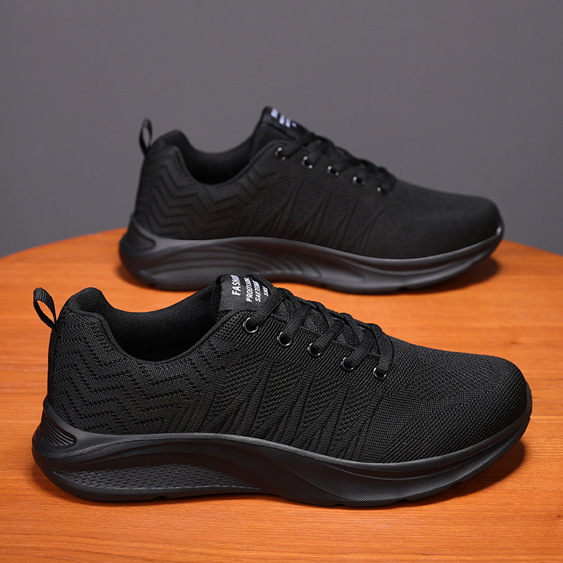 sneaker Men's 2025 Spring New Style Running Shoes Mesh Breathable Thick Sole Lightweight Non-slip Work Shoes Casual Men's Shoes